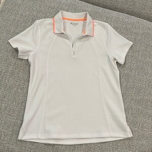 Athleta White Zip Up Polo